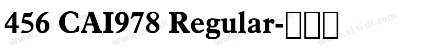 456 CAI978 Regular字体转换